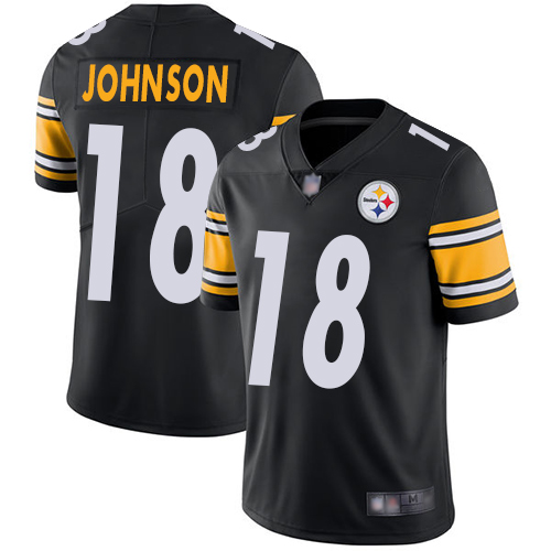 Men Pittsburgh Steelers Football 18 Limited Black Diontae Johnson Home Vapor Untouchable Nike NFL Jersey